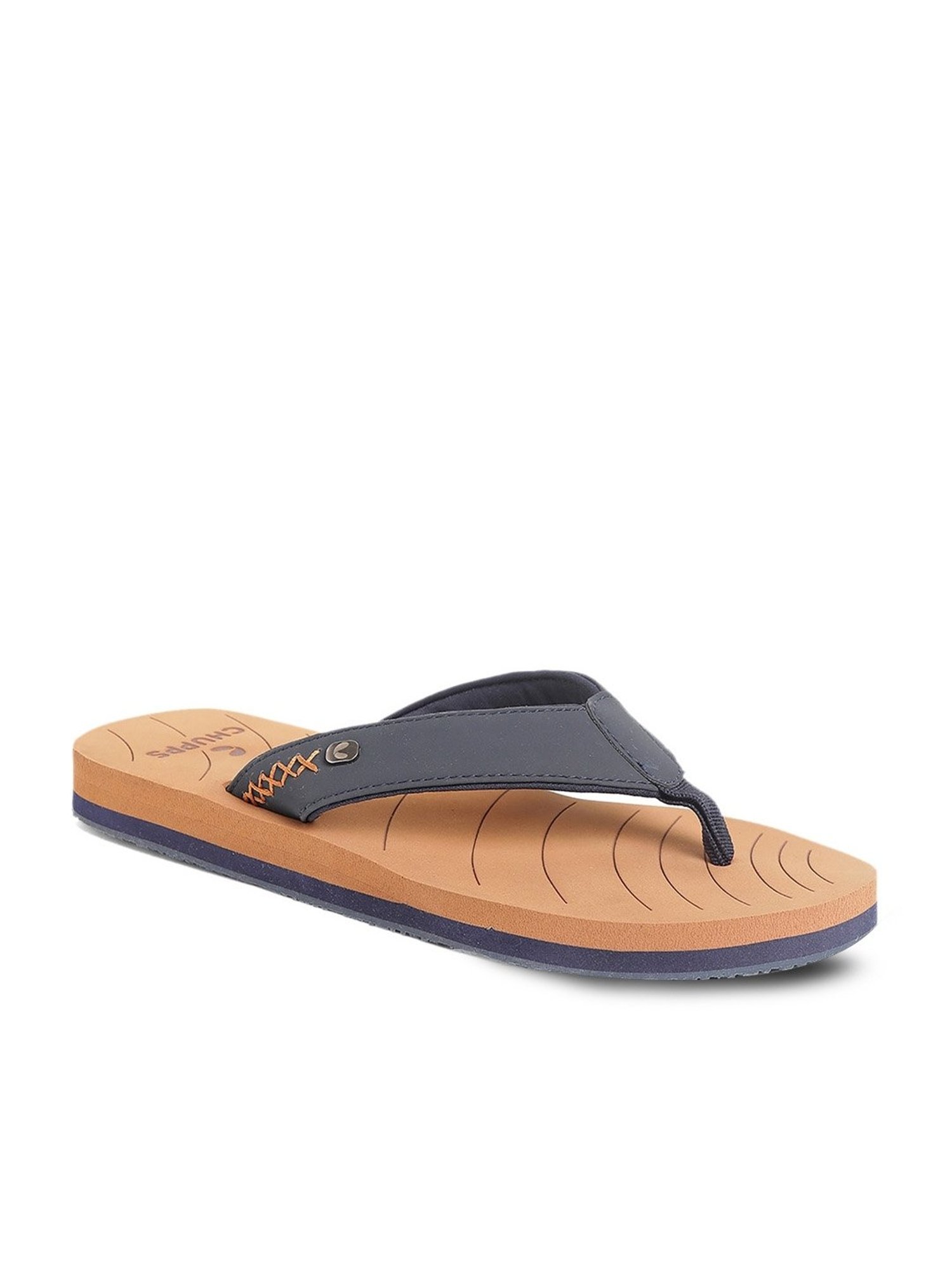 Chupps Men's Brown Flip Flops