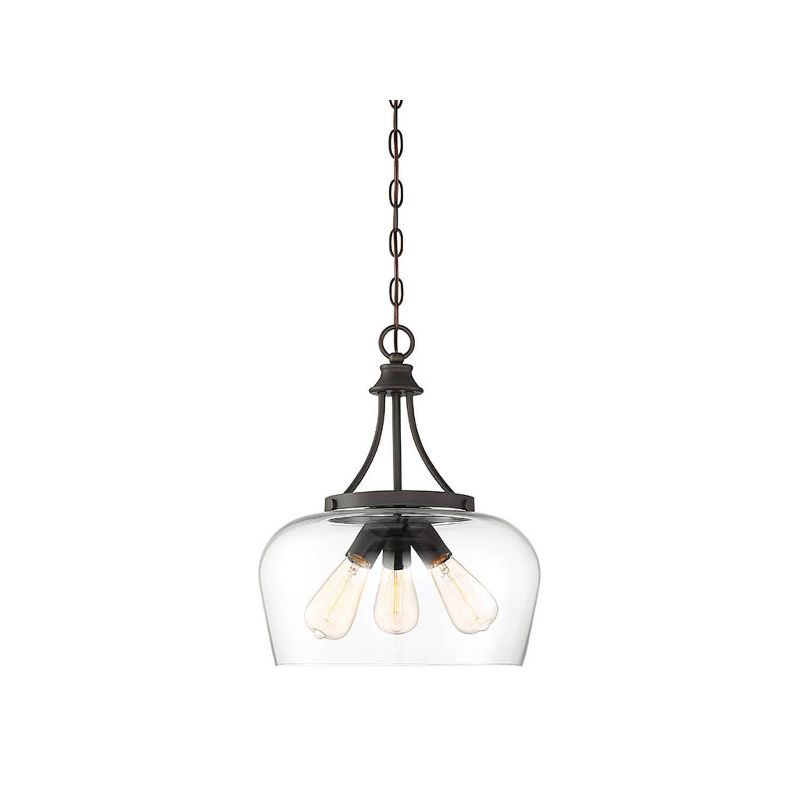 3 Light English Pendant Bronze - Aurora Lighting