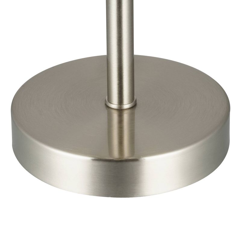 58" 3pc Table and Floor Lamp Set (Includes LED Light Bulb) Silver - Cresswell Lighting