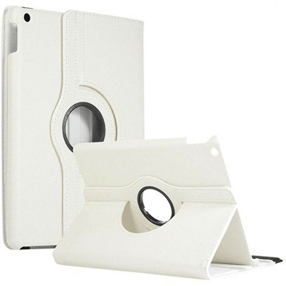 iPad Mini 1/2/3 PU Leather Flip Swivel Rotating Case WHITE