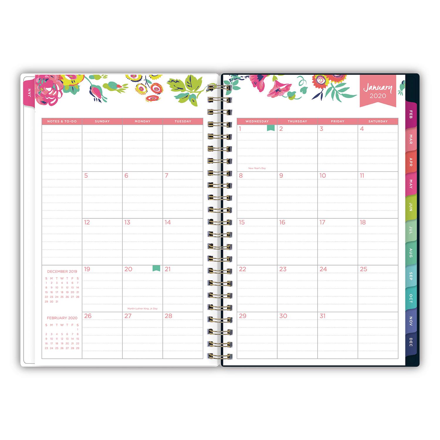 Day Designer CYO Weekly/Monthly Planner, 8 x 5, Navy/Floral, 2021 103620