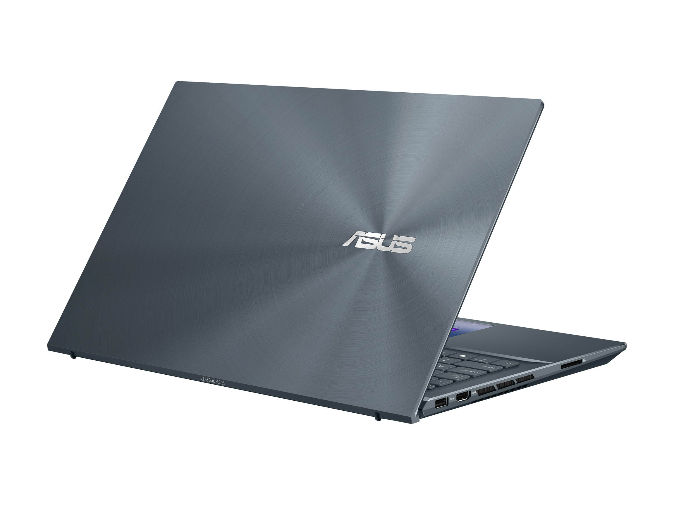 ASUS ZenBook Pro 15 OLED Ultra-Slim Laptop 15.6" 4K UHD OLED NanoEdge Bezel Touch Display, Intel Core i7-10750H, GeForce GTX 1650 Ti, 16GB RAM, 1TB PCIe SSD, Windows 10 Pro, Pine Grey, UX535LI-IH77T