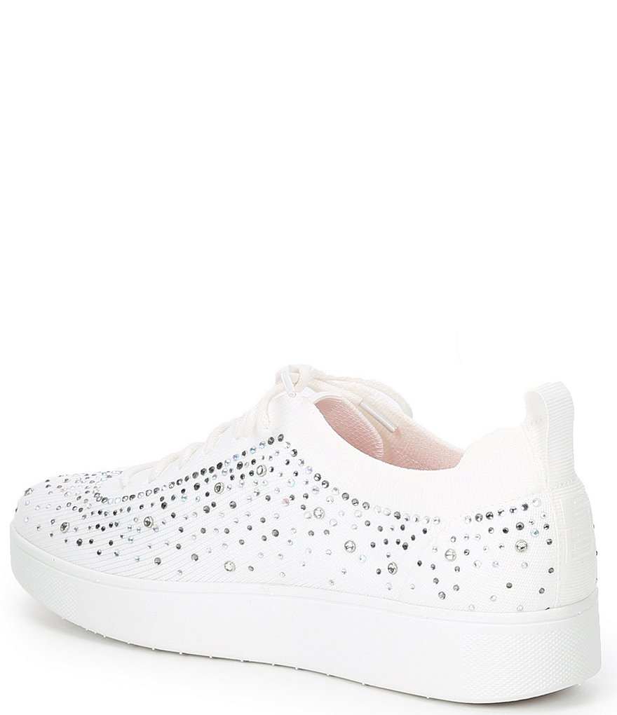 FitFlop Rally Ombre Crystal Embellished Lace-Up Sneakers
