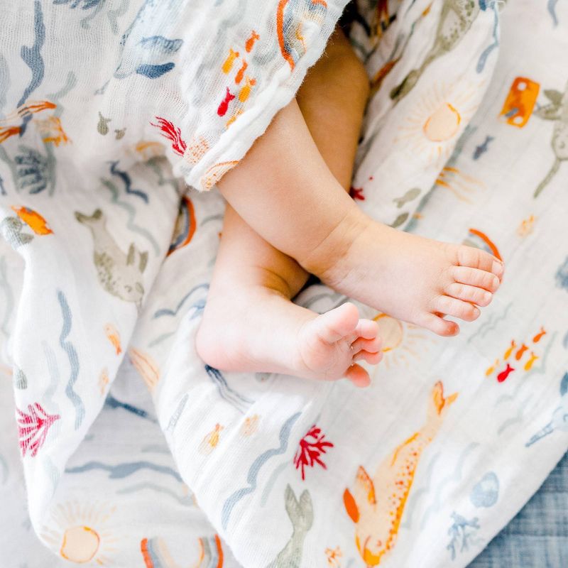 Bebe au Lait Muslin Swaddle Blanket Set Narwhal - Hello Sunshine