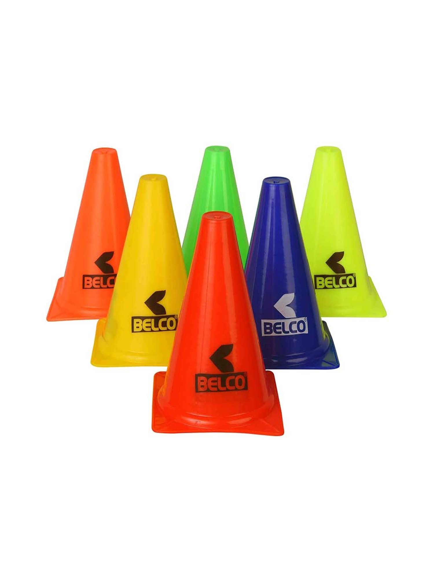 Belco Multicolored Sports Cone Marker Set (Pack of 12)