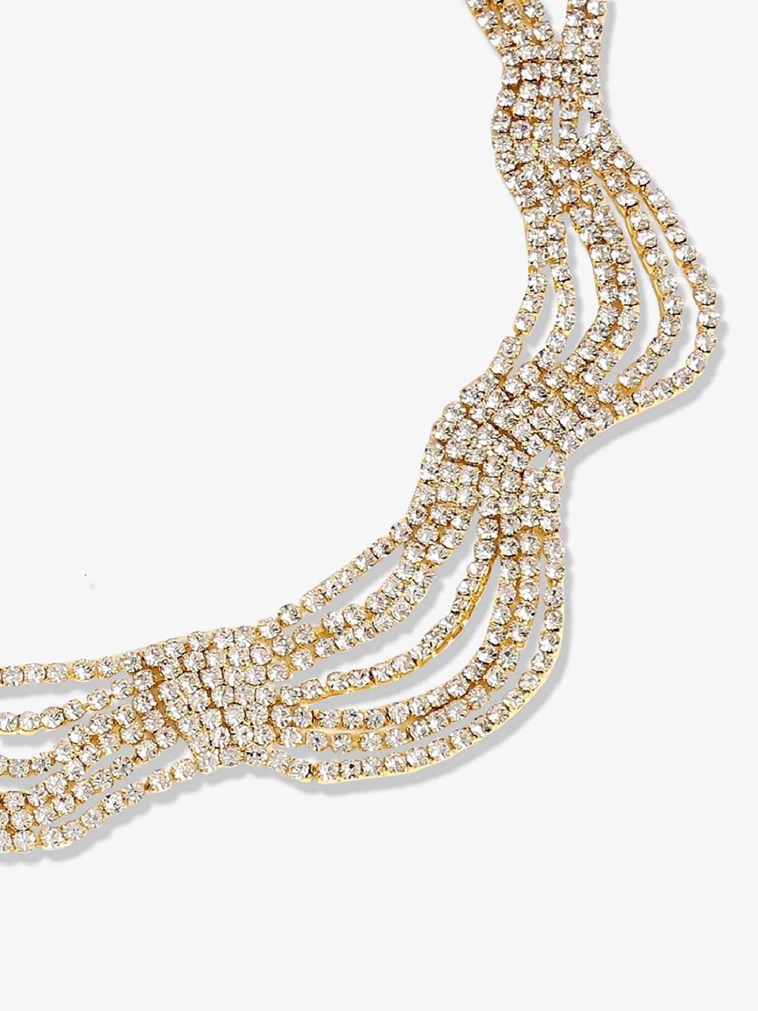 Sohi Silver Plated Designer Party Necklace and Earring Set For Women