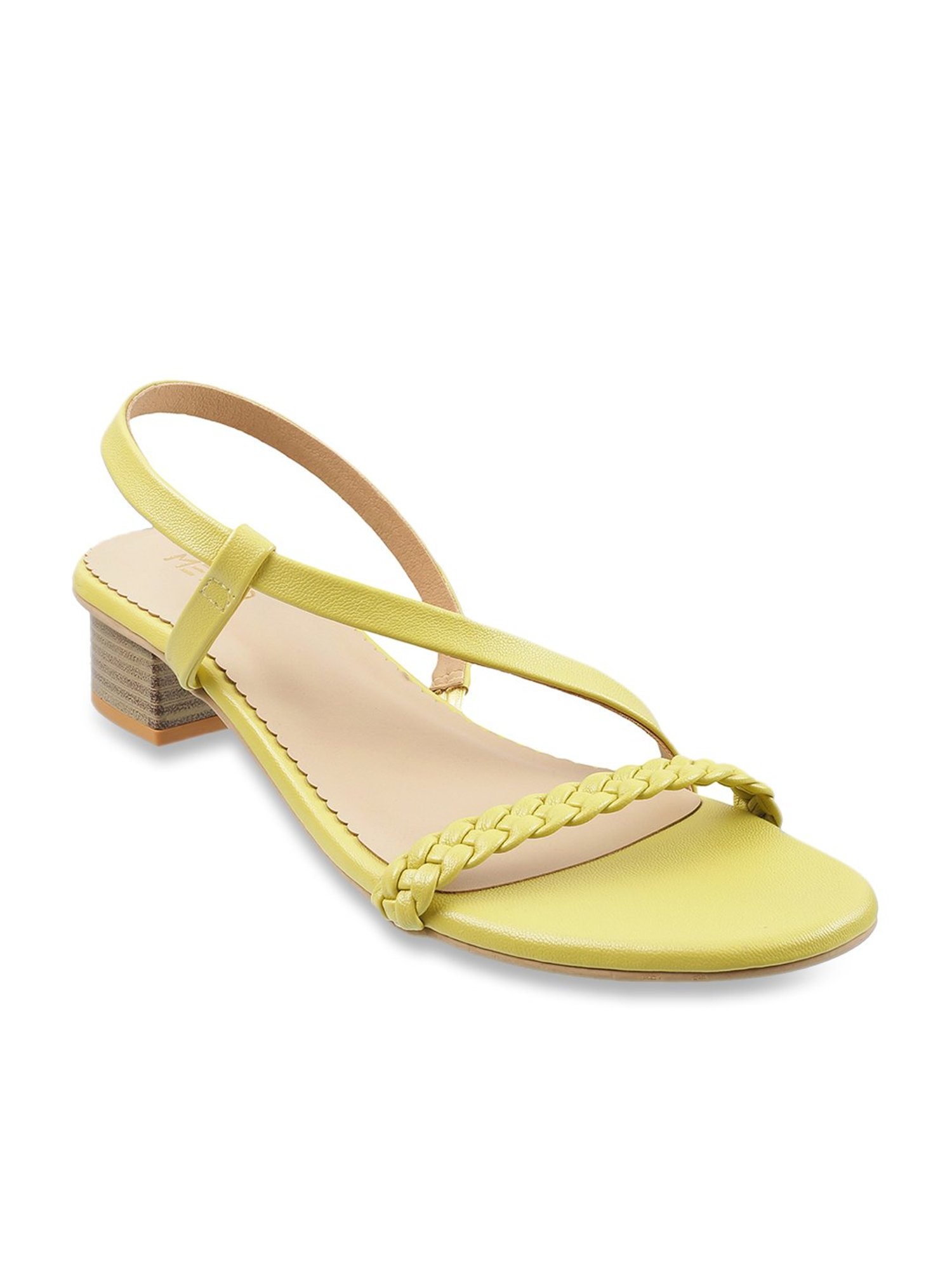 Metro Women's Yellow Sling Back Sandals