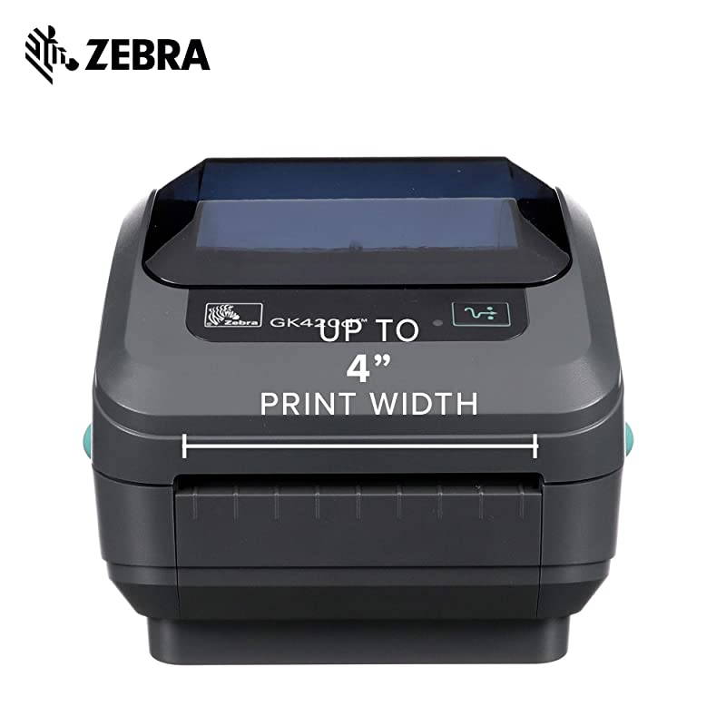 GK420d Direct Thermal Desktop Printer for Labels Receipts Barcodes Tags and Wrist Bands Print Width of 4 in USB and Ethernet Port Connectivity Renewed
