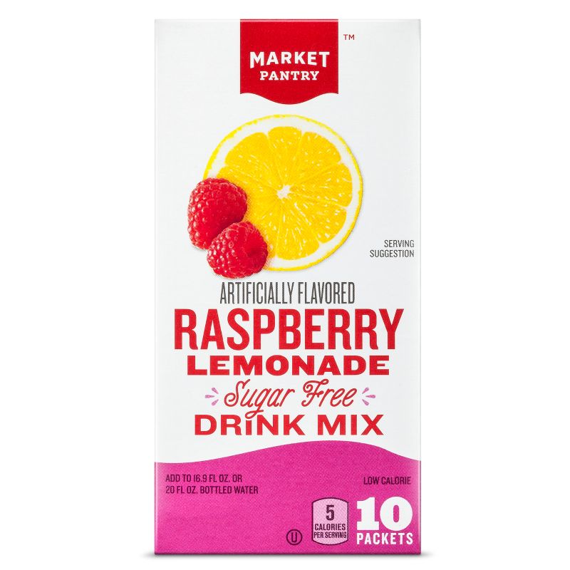 Sugar-Free Raspberry Lemonade Drink Mix - 10ct - Market Pantry™
