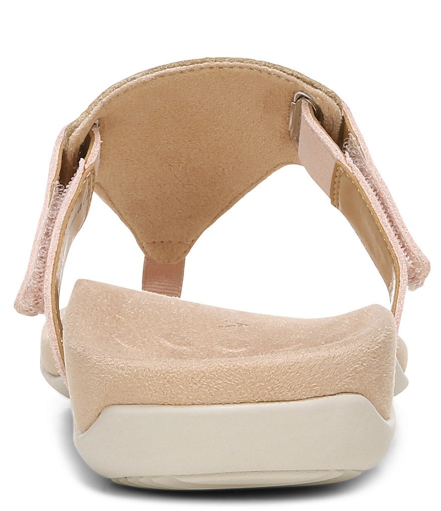 Vionic Wanda Snake Embossed T-Strap Sandals