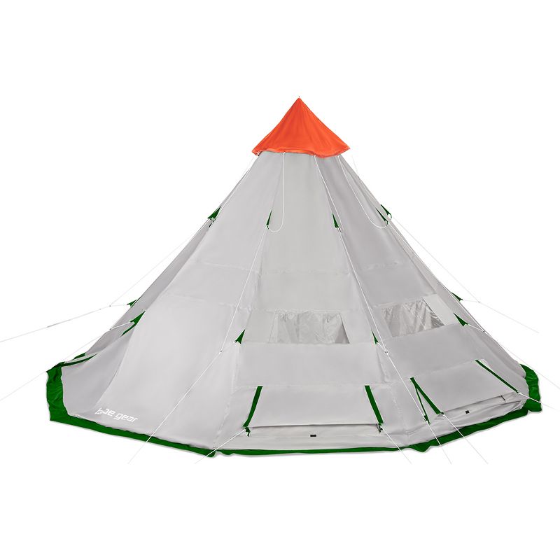 Tahoe Gear Bighorn XL 18 x 18 Feet 12 Person Waterproof Cone Shape Camping Tent