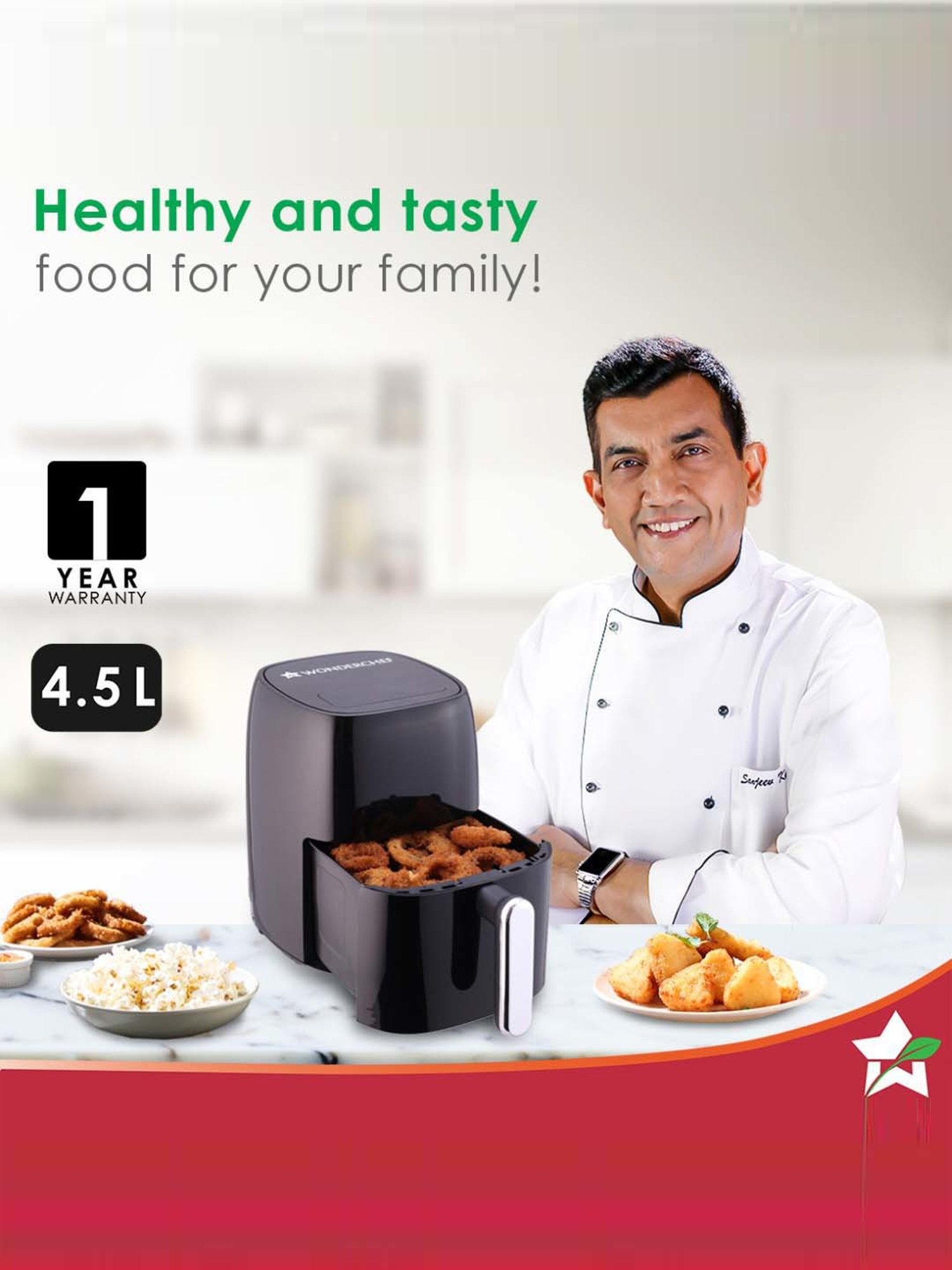 Prestige Nutrifry Black Plastic Electric Digital Touch Airfryer 4.5L