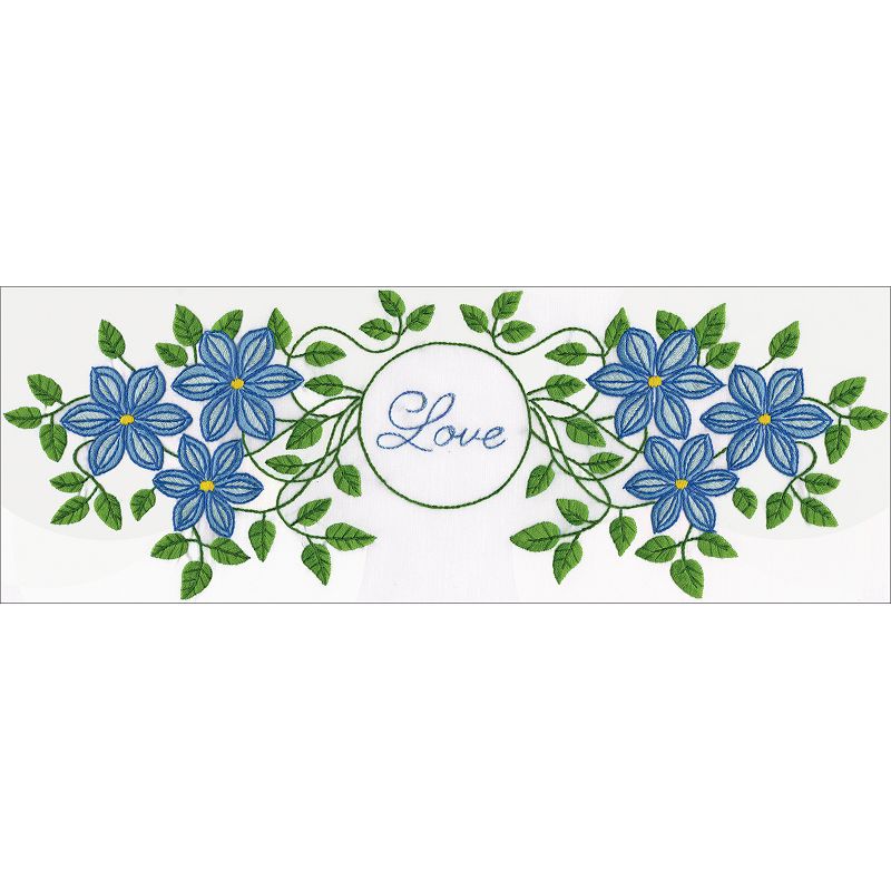 Tobin Stamped For Embroidery Pillowcase Pair 20"X30"-Love