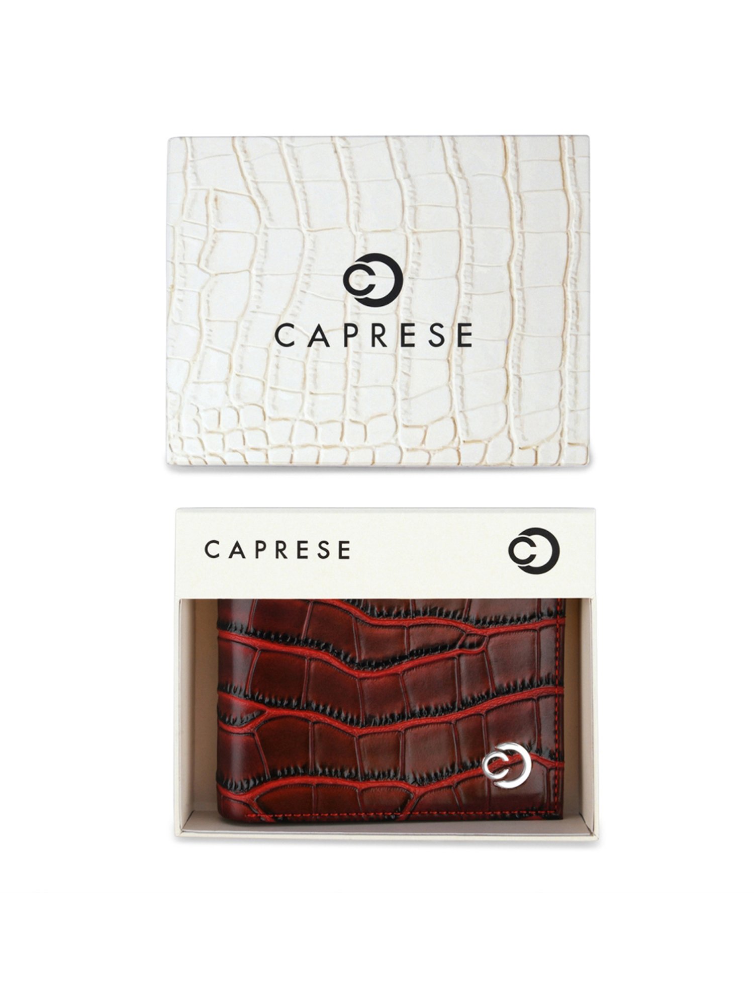 Caprese Red Casual Faux Leather Bi-Fold Wallet for Men