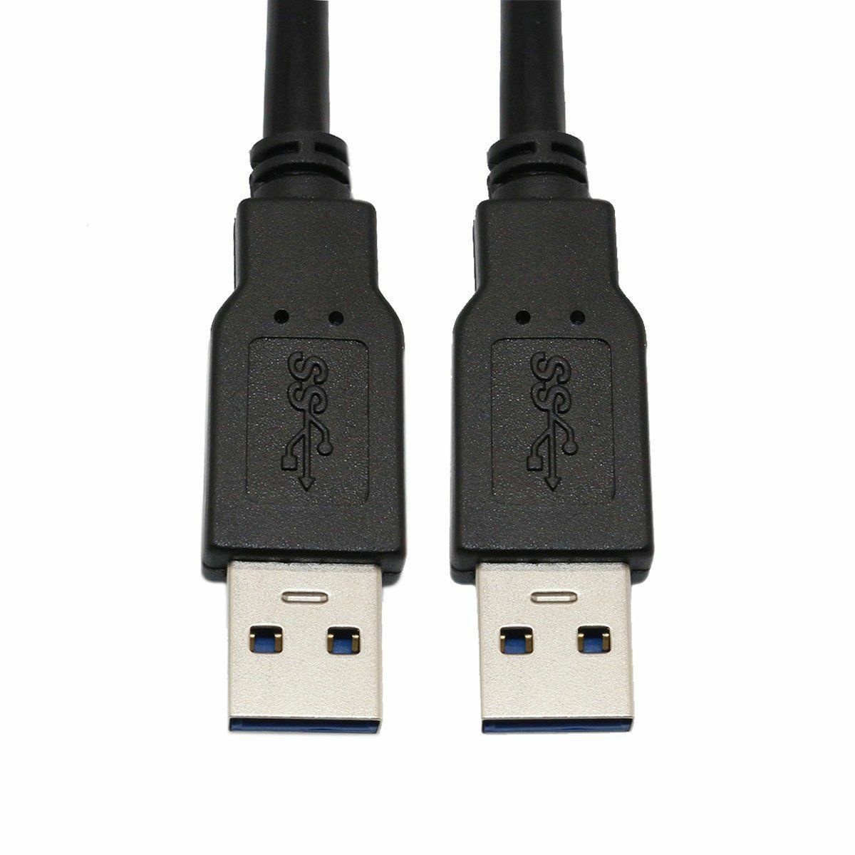 USB 3.0 A Male to A Male USB to USB Cable Cord for Data Transfer 3 Feet Black