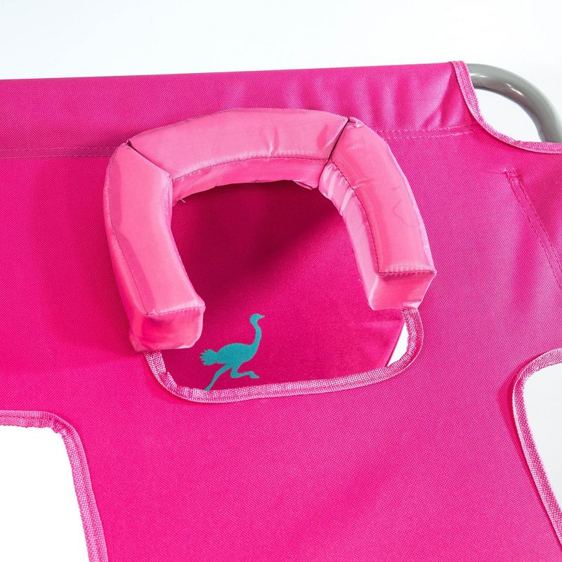 Copa Backpack Single Position Folding Aluminum Beach or Poolside Lounge Chair with Backpack Straps, Dark Blue