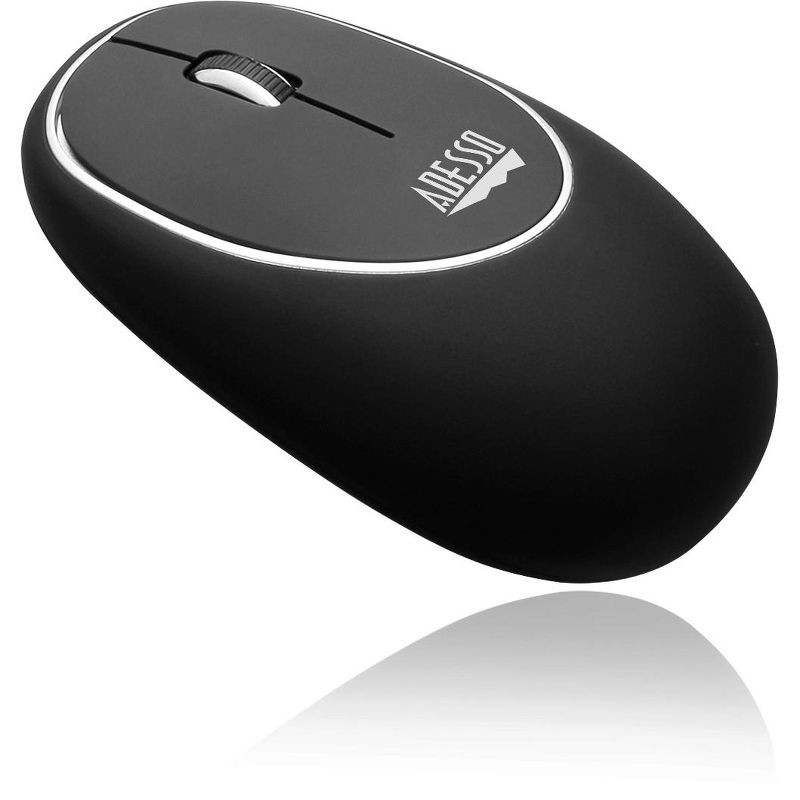 Adesso iMouse E60B - Wireless Anti-Stress Gel Mouse - Optical - Wireless - Radio Frequency - Black - USB - 1000 dpi - Scroll Wheel - 3 Button(s)