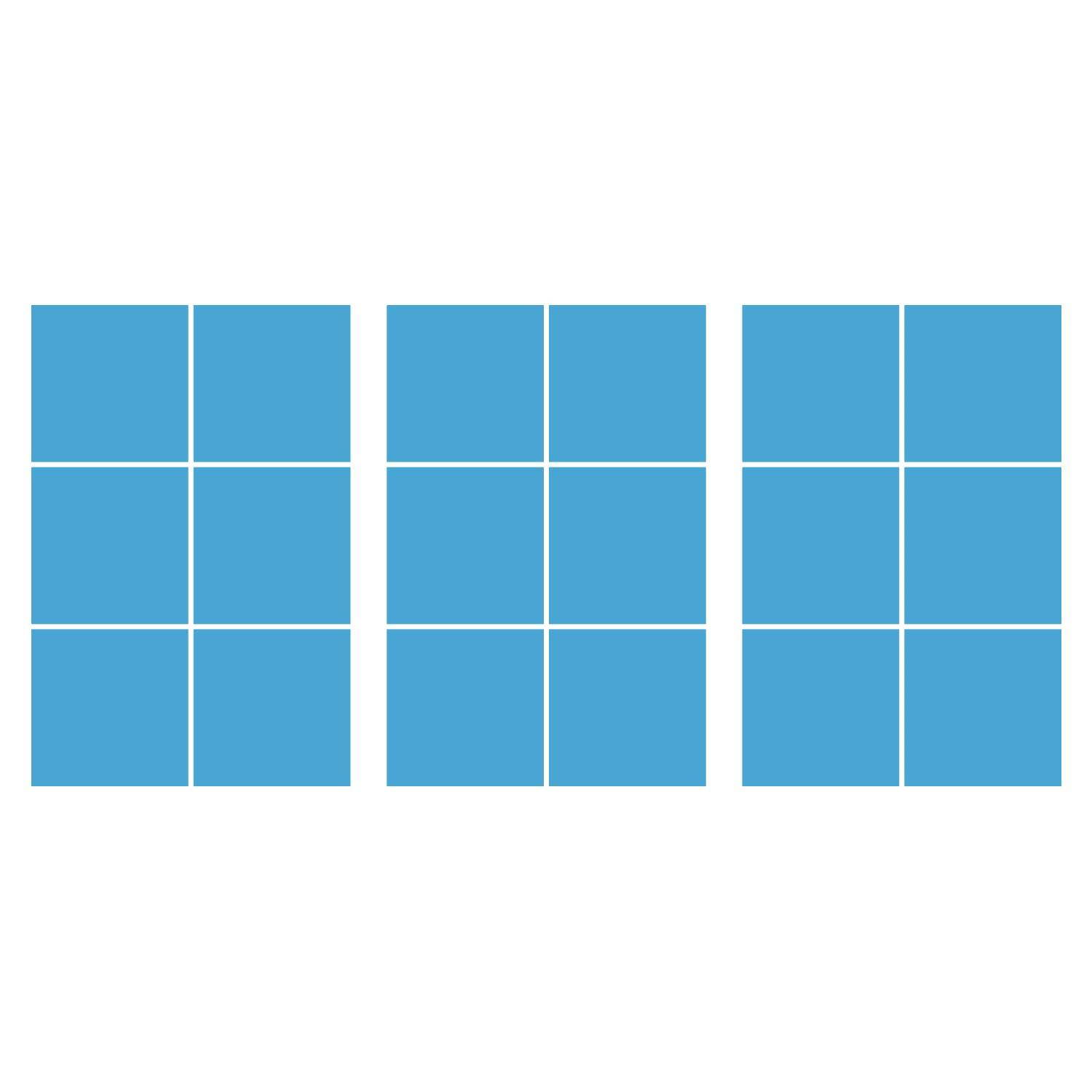 LiteMark 5.5 Inch Golden Yellow Square Decals - Pack of 8