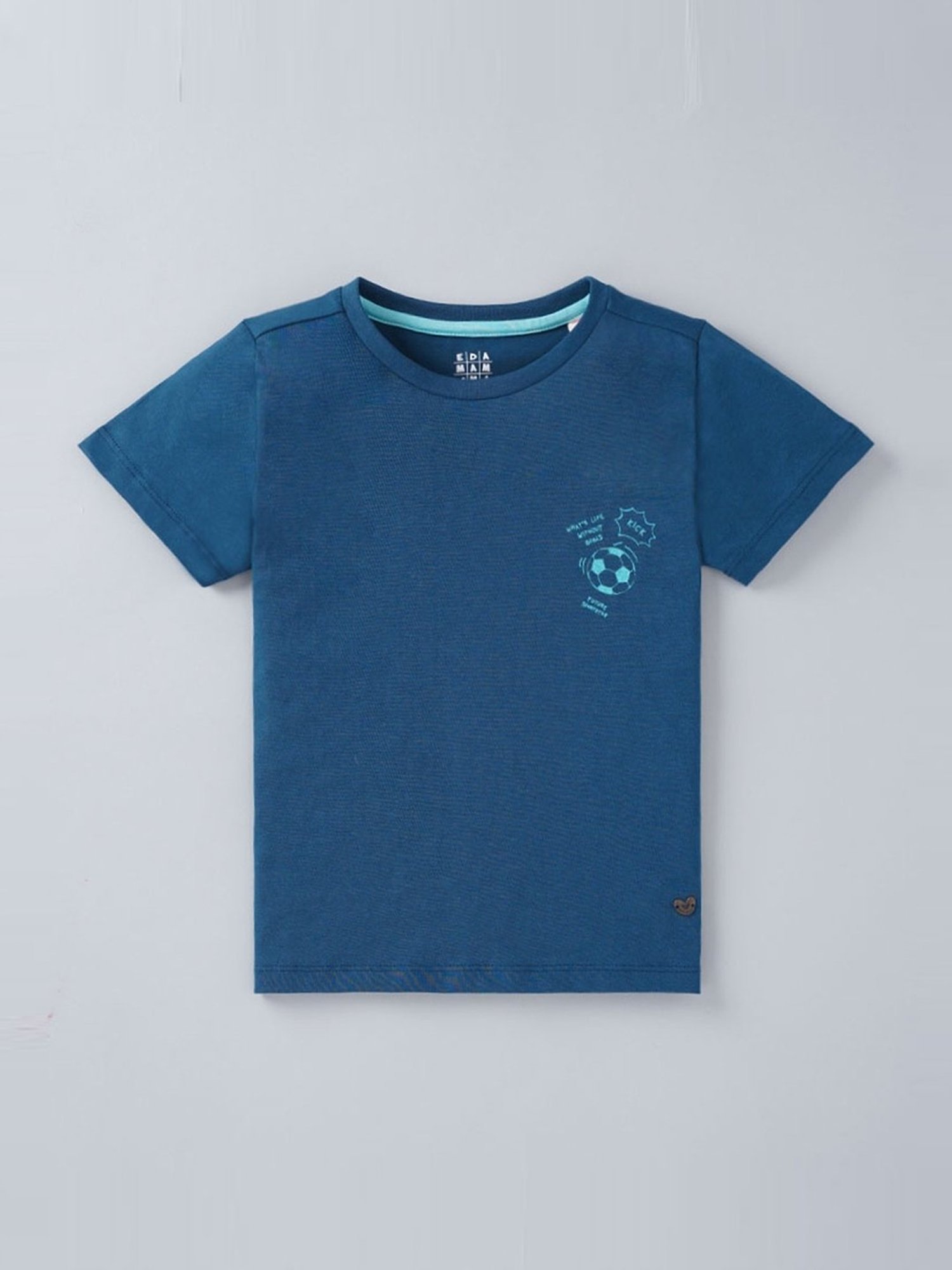 Pantaloons Junior Navy Cotton Printed T-Shirt