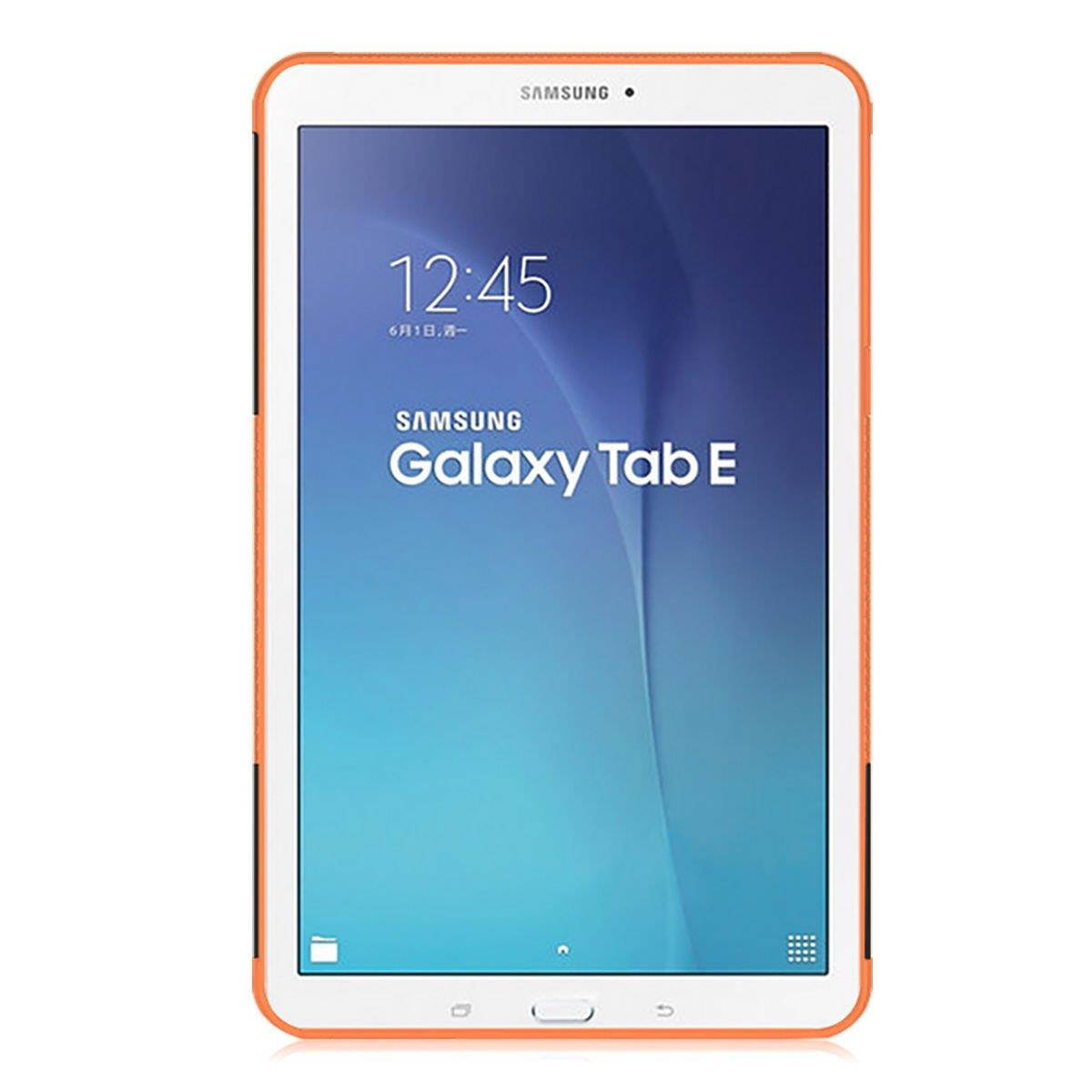 Hybrid Protective Hard Case Cover for Samsung Galaxy Tab E 9.6" inch Tablet T560 Orange