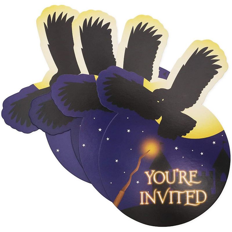 36-Pack Wizard Party Invitations with Envelopes, Fill-in Invitation Cards for Kids Birthday and Halloween, 5 x 7 inches