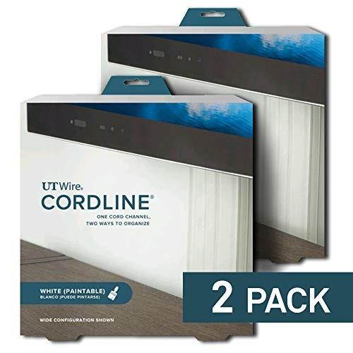 2 pack | neoprene cord protector & conealer  ut wire  8ft long  color paintable white