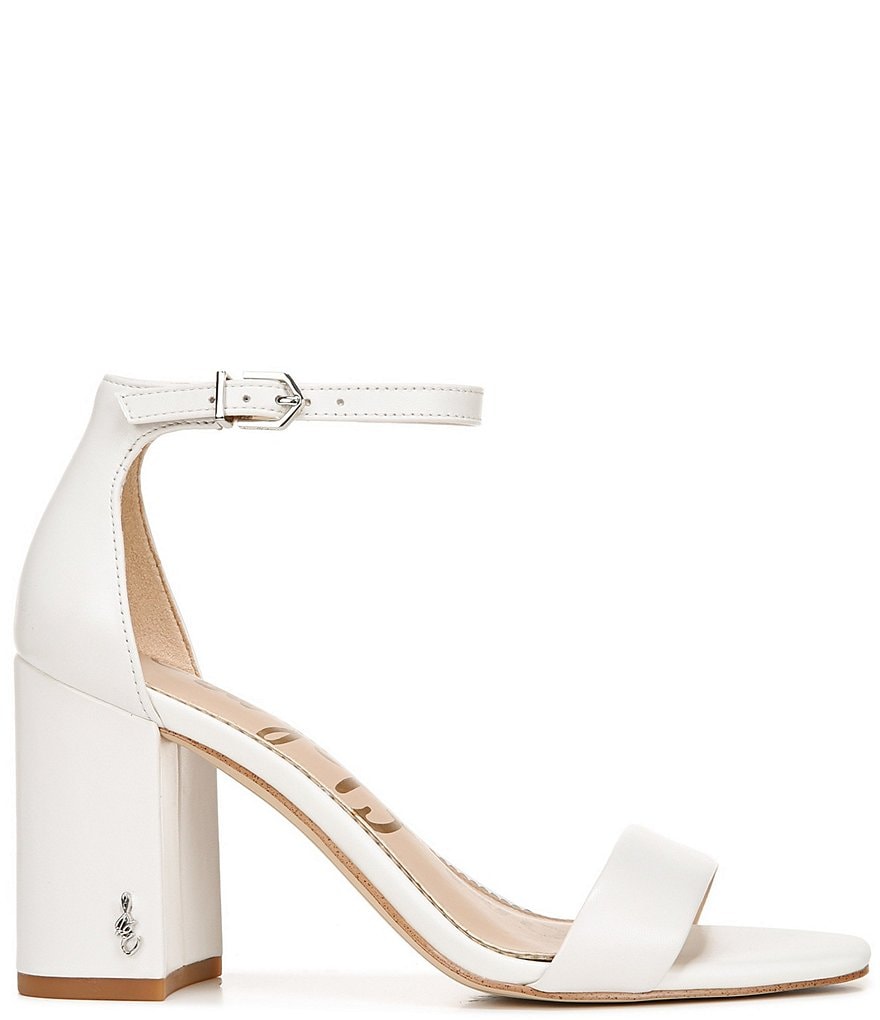 Sam Edelman Daniella Leather Block Heel Square Toe Dress Sandals