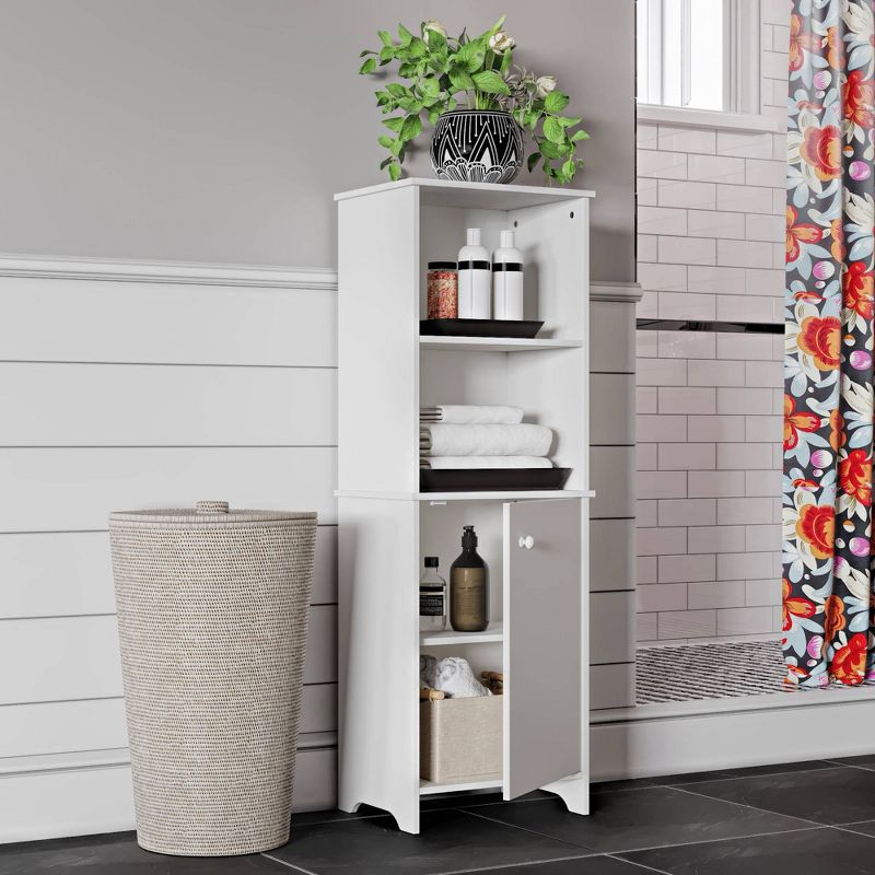 Linen Cabinet with Open Cubbies White - RiverRidge Home