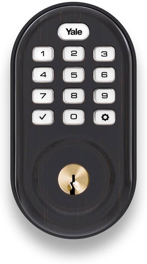 Yale Locks Assure Lock Push Button with Z-Wave in Oil Rubbed Bronze (YRD216)