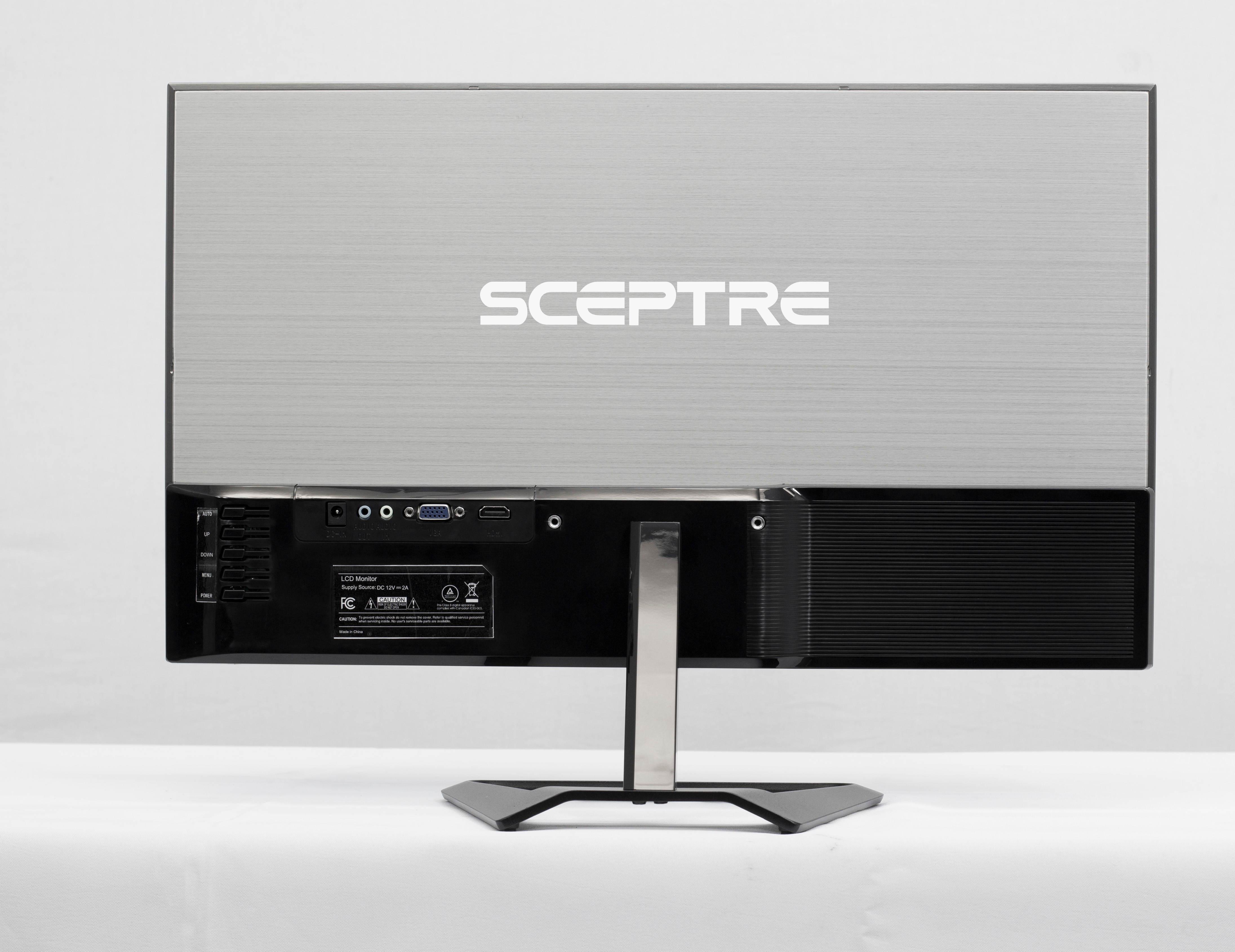 Sceptre E248W-1920R 24" 5ms (GTG) 1080P Ultra Slim Monitor, 1920 x 1080, 16:9, 5000:1, 230 cd/m2, HDMI, VGA, Tilt Adjustable, VESA Mountable, US Warranty