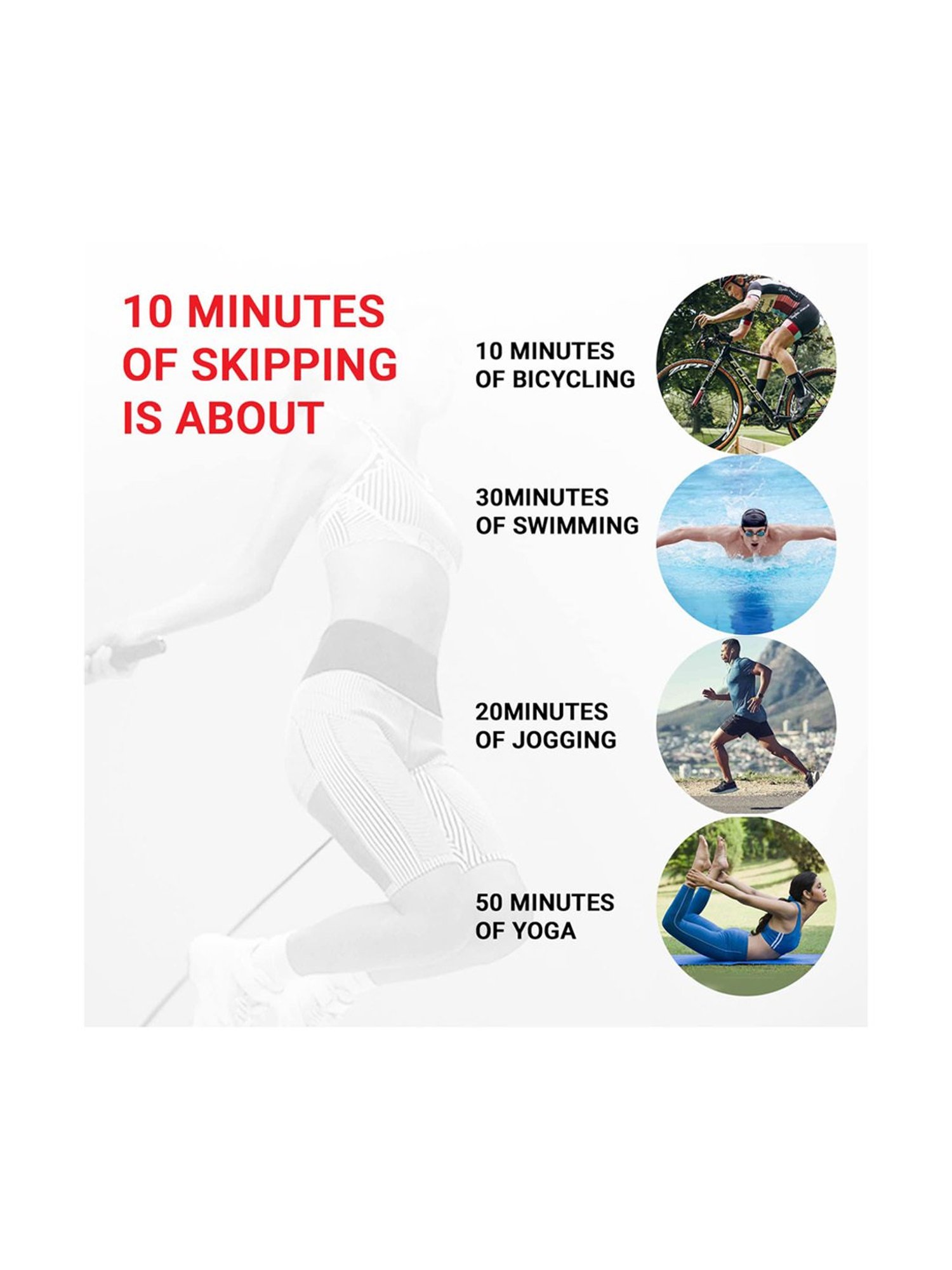 MAXPRO MPJR001 Adjustable PVC Jump Rope (Red)