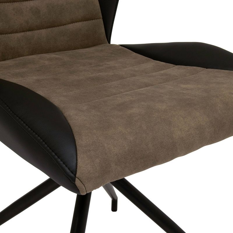 Gladstone Two-Tone Swivel Office Chair Black/Brown - Calico Designs