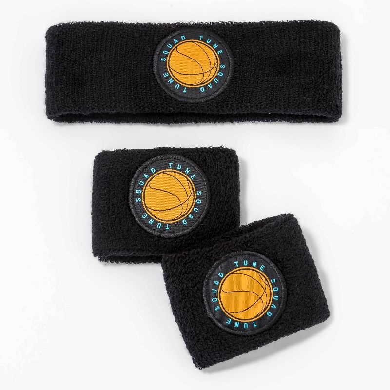 Boys' Space Jam 3pc Sweatband Set - Black