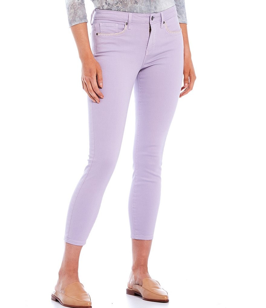 NYDJ Ami Blanket-Stitch Pocket Detail Skinny Ankle Jeans