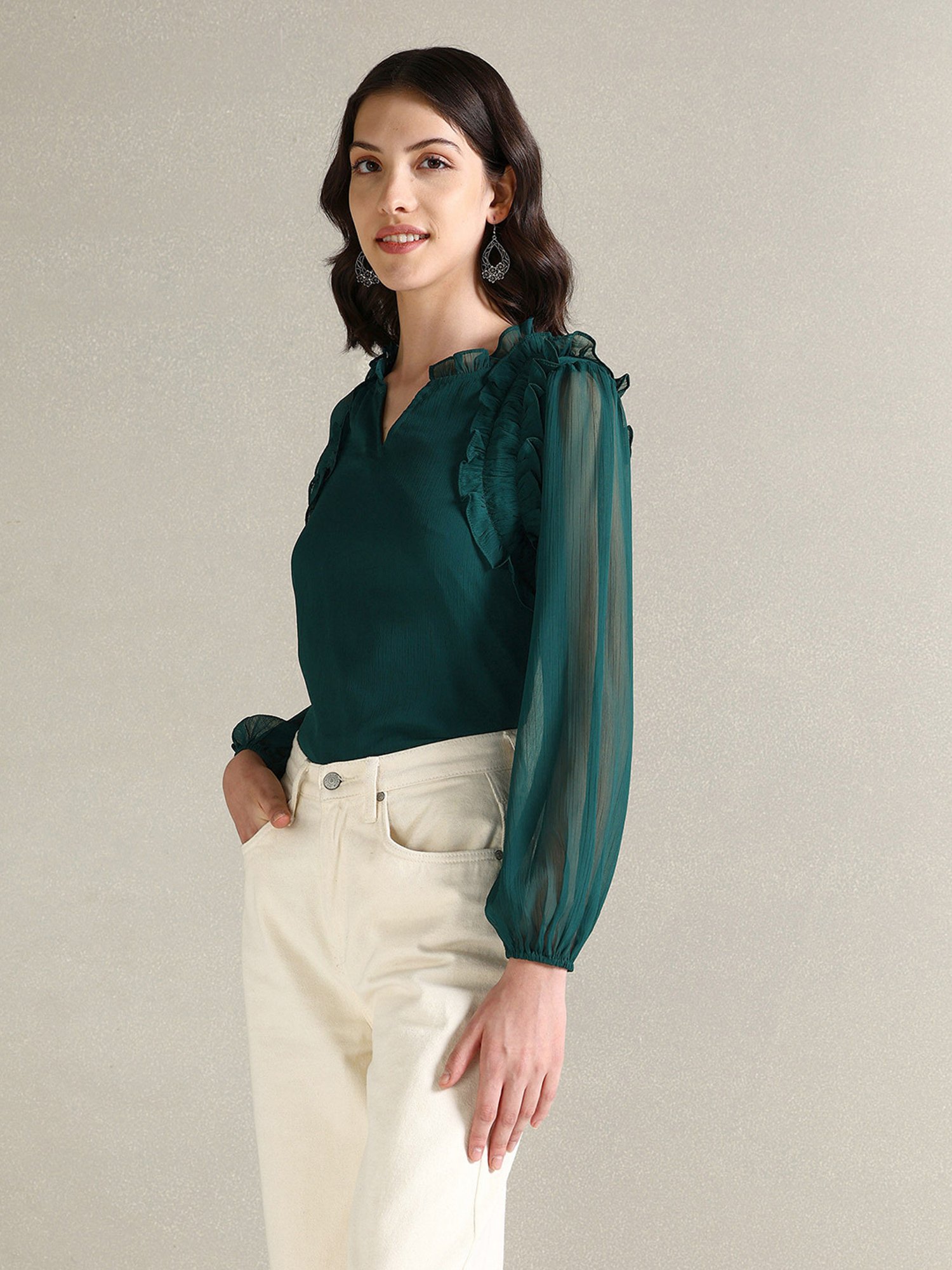 U.S. Polo Assn. Green Regular Fit Top