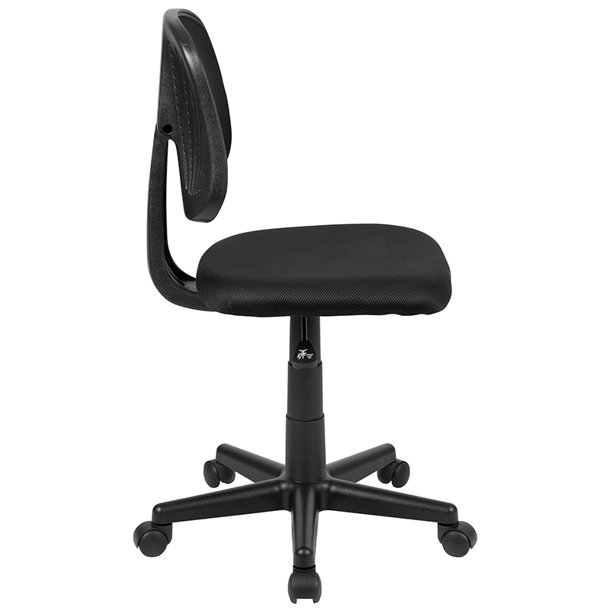 Mid-Back Black Mesh Swivel Task Office Chair with Pivot Back