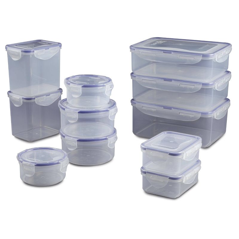 LocknLock Easy Essentials Assorted Food Storage Container Set - 22pc