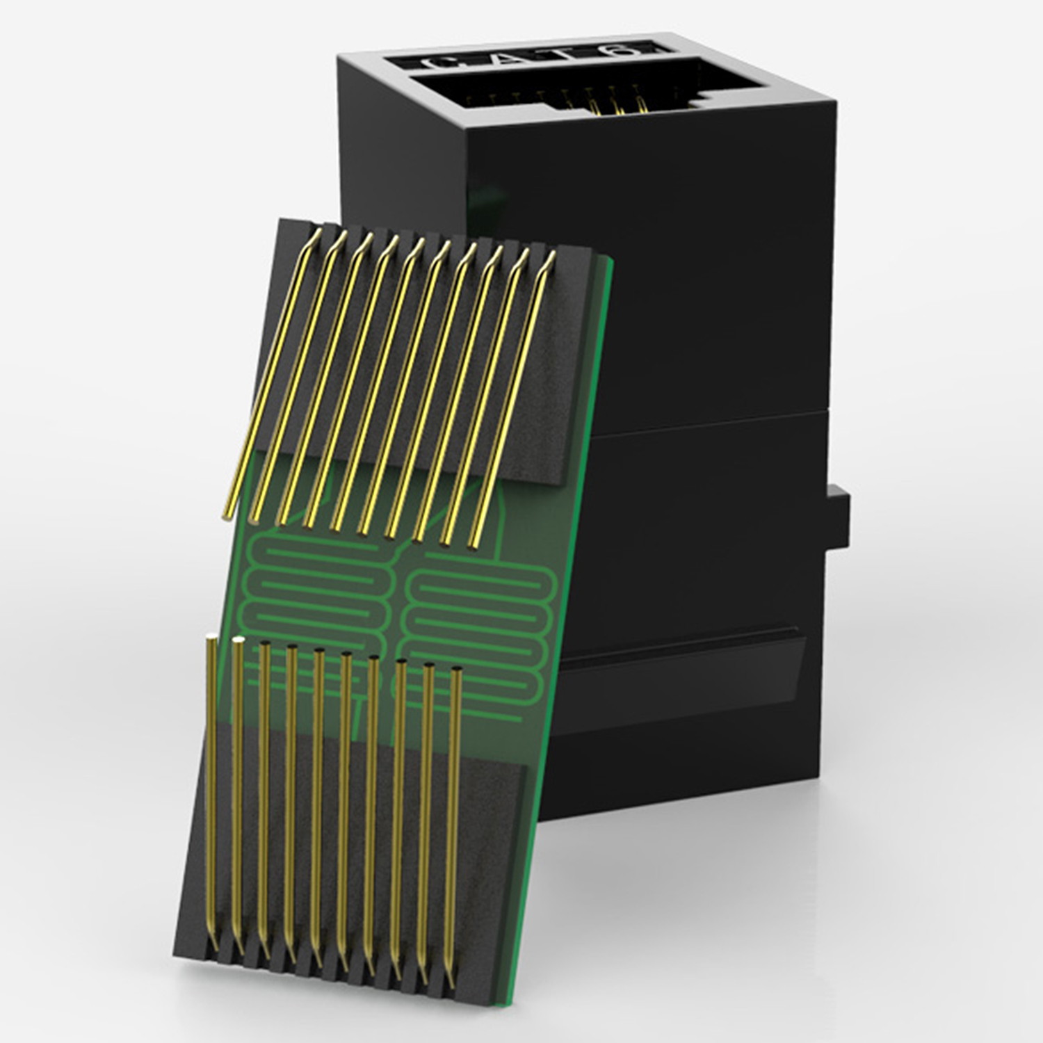 Rj45 Coupler Cat6 Keystone Jack Inline Coupler Female to Female Insert Coupler 12 Pack Black