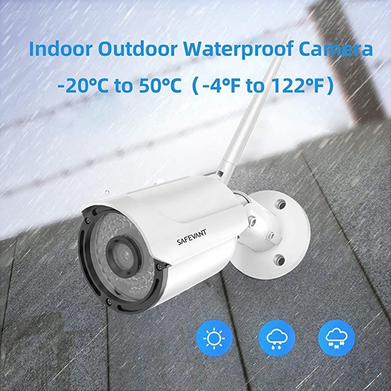 1080P Wireless Security Camera System, 8 Channel Wireless NVR Systems 4PCS 1080P Outdoor Indoor Home Surveillance IP Cameras Night Vision Motion Detection, 1TB Hard Drive Pre-Installed