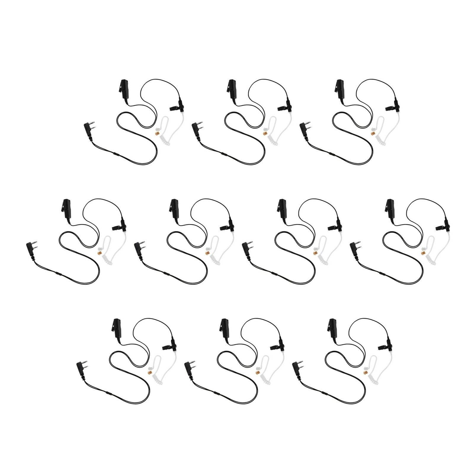 10PS Radio Earpiece Big PTT for AnyTone NSTIG-8R ANILE-8R OBLTR-8R TERMN-8R