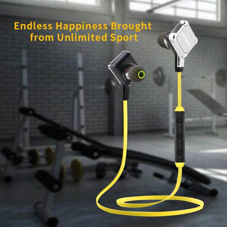 FineBlue FA-90 Sports Neck Hanging High Quality Magnetic Stereo Bluetooth4.1 Headset Sweat proof IPX-4 (Gold)