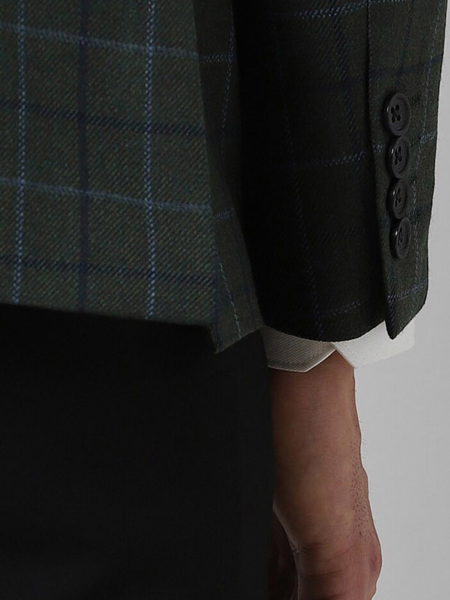 Van Heusen Green Slim Fit Checks Blazer