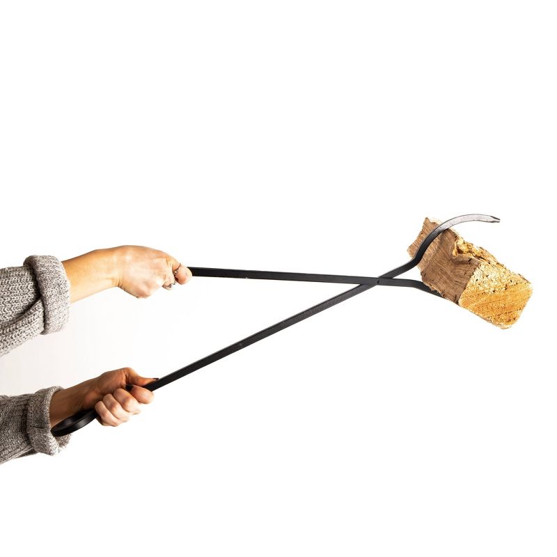 Pleasant Hearth Fireplace Tongs Black