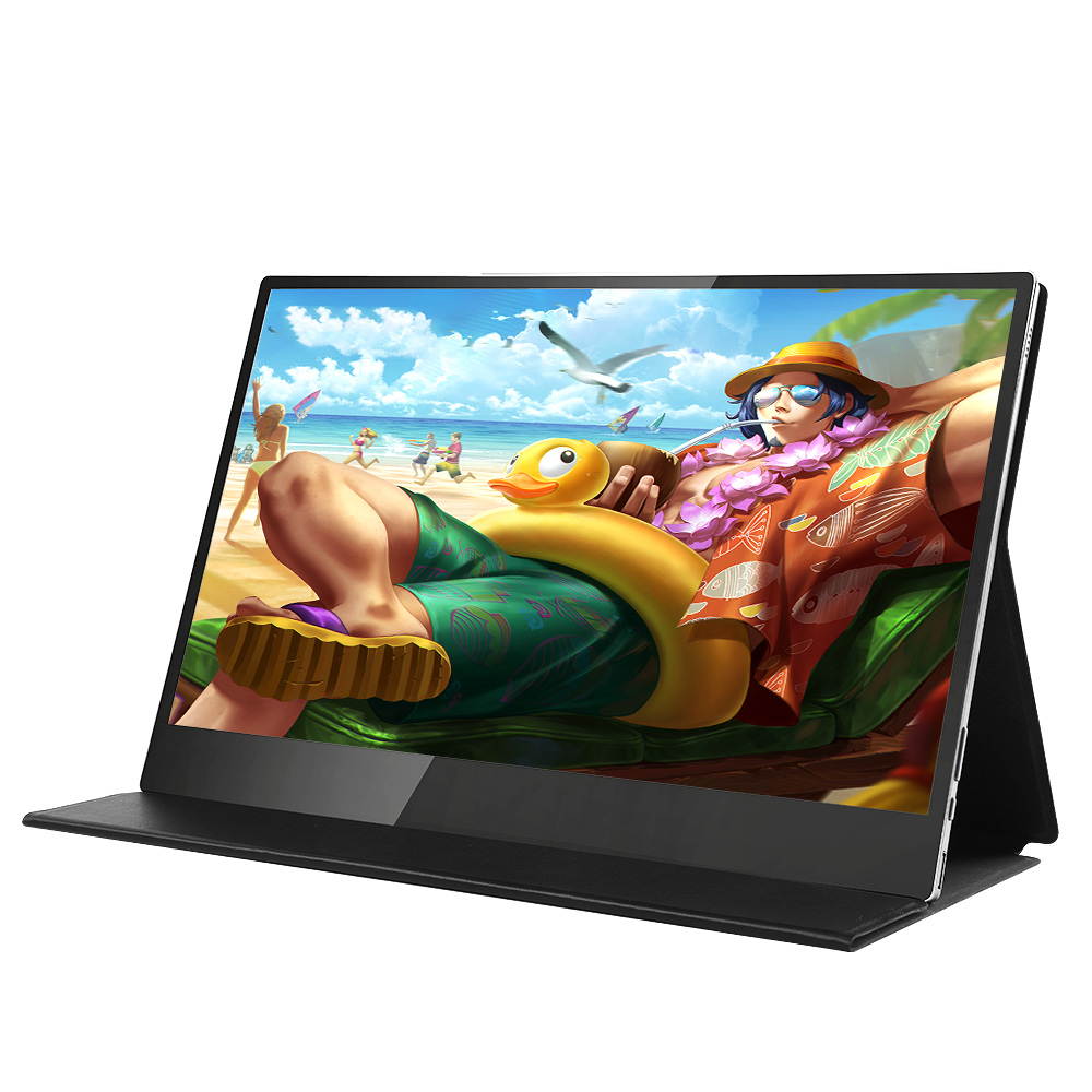 Portable Touchscreen Monitor Eyoyo 15.6" USB C Monitor 1080P IPS LCD Monitor Laptop Second Display Screen for Computer Mac Phone Xbox Switch PS4 for Traveling Working Gaming 2.5 hours of endurance