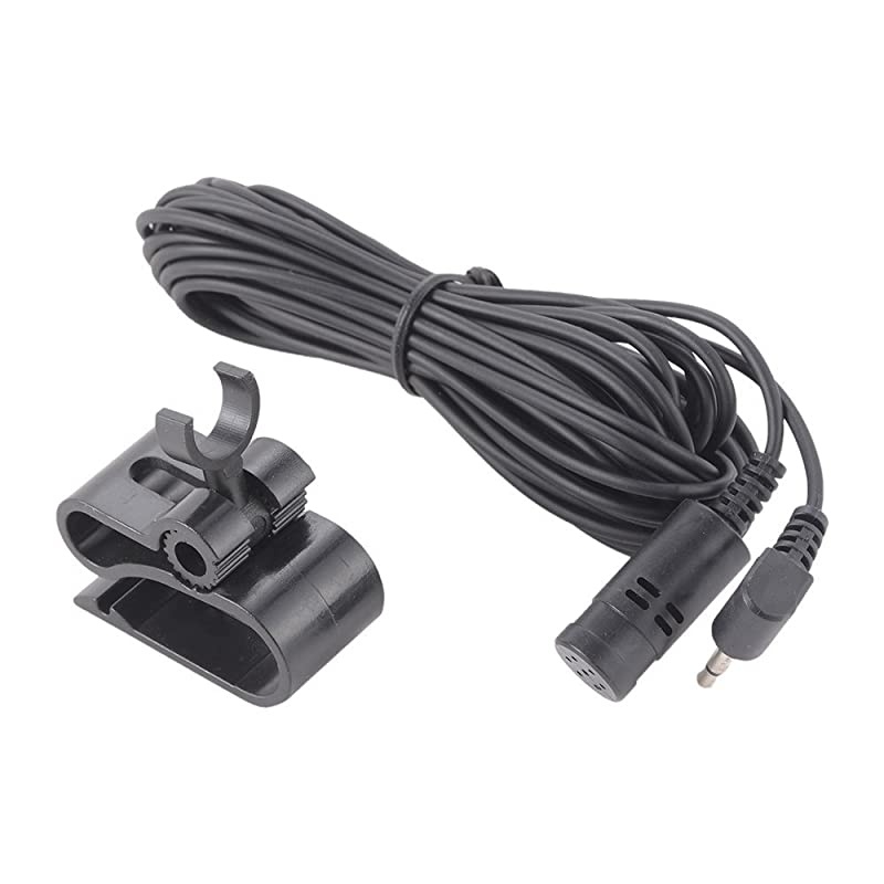 Universal for Pioneer Replacement Bluetooth Microphone Mic 25mm Jack Long Cable Assembly for All Pioneer Bluetooth Enabled Car Stereo CD DVD Player Radio Navigation BT with Clip Mount By