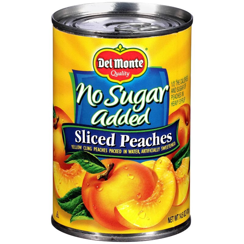 Del Monte No Sugar Added Sliced Peaches 14.5oz