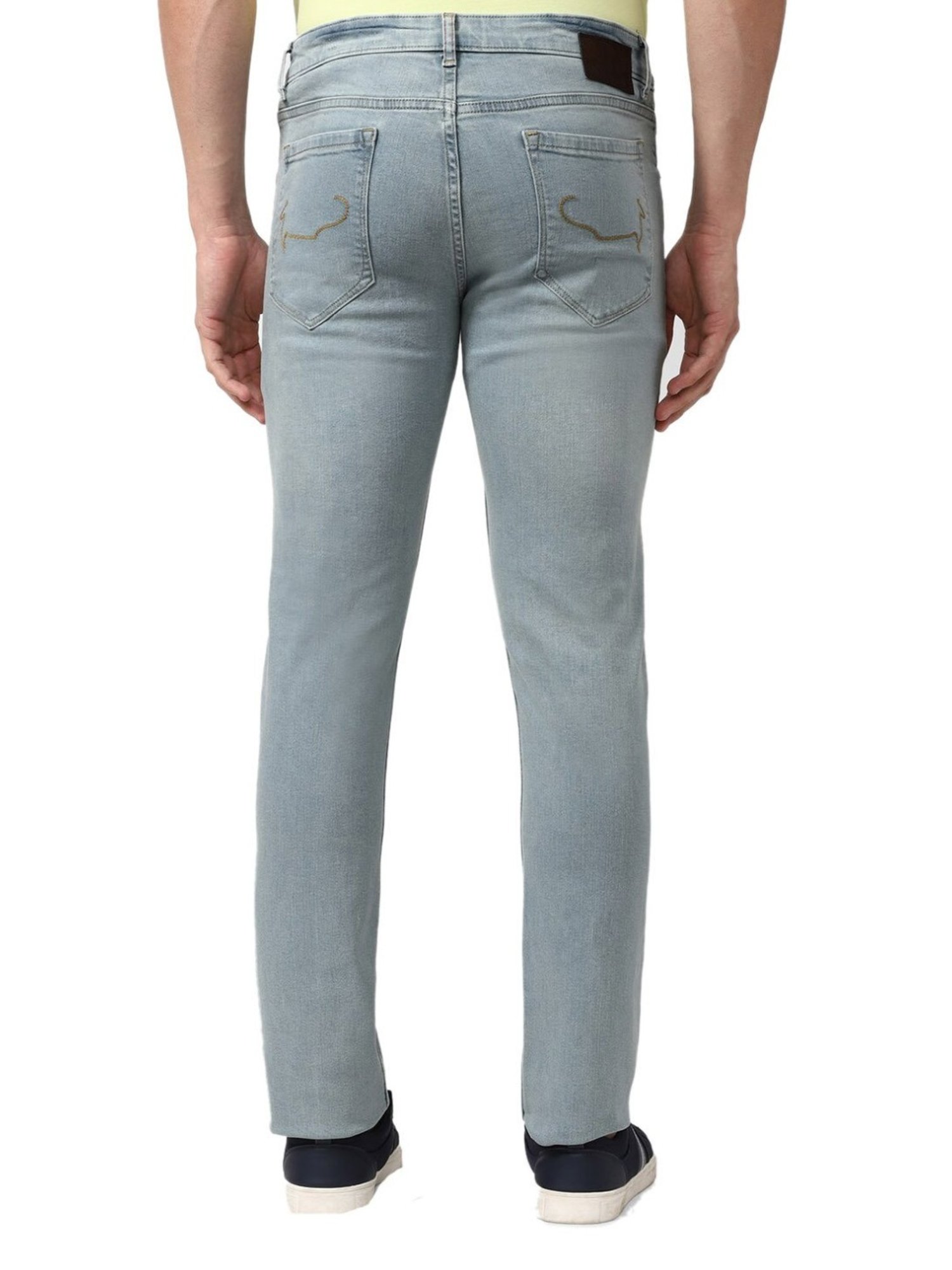 Simon Carter London Regular Blue Lightly Washed Mid Rise Jeans