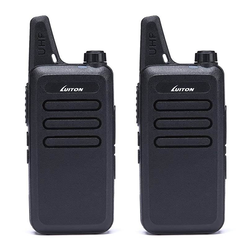 Talkies LT-316 GMRS Outdoor Camping Hiking Hunting Uhf Mini Talkies 3 Watts Output 5-10 Miles Range Micro USB Charging Amateur Two Way Radio (Pair) (Black)