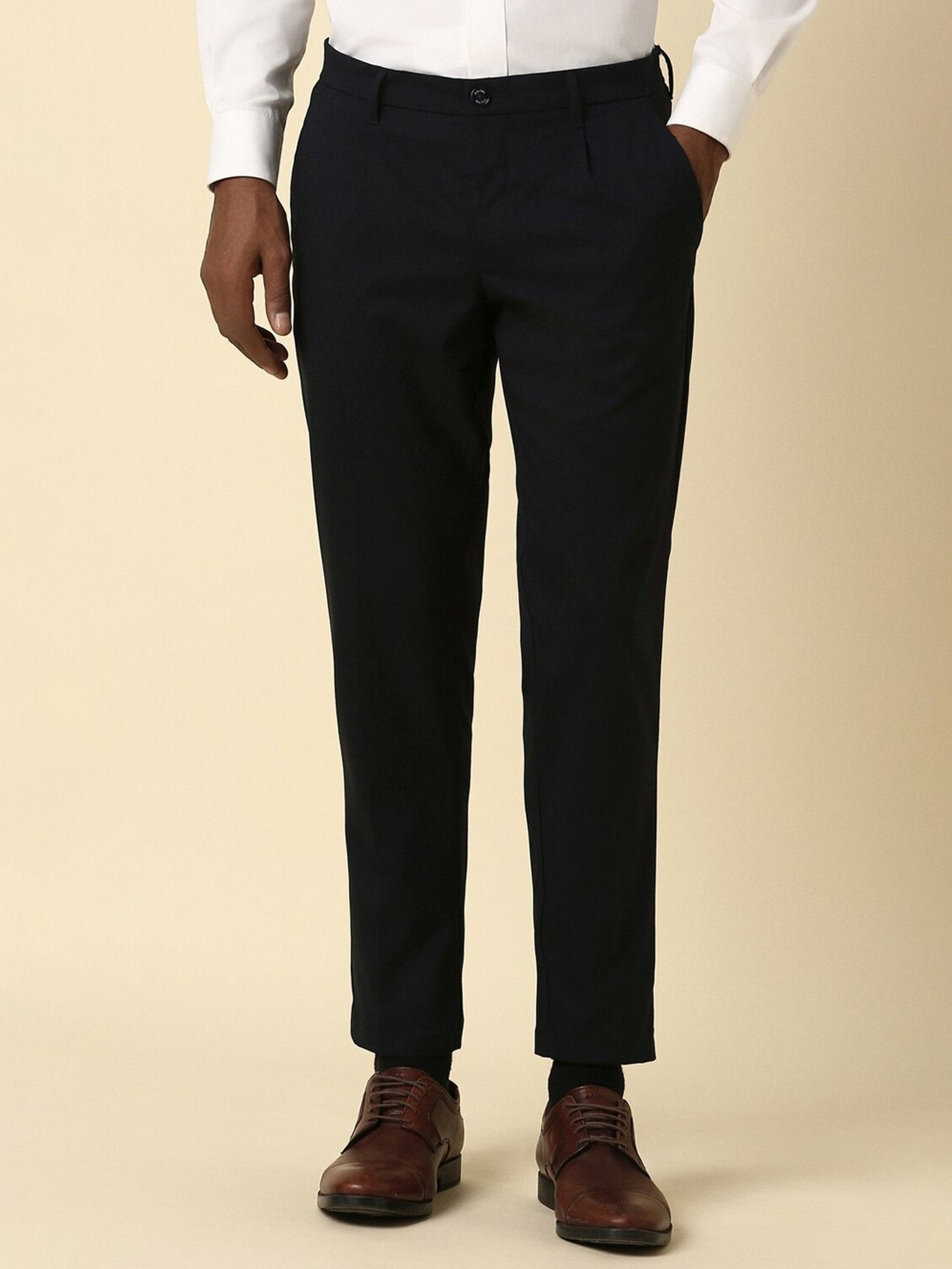 Allen Solly Black Slim Fit Trousers