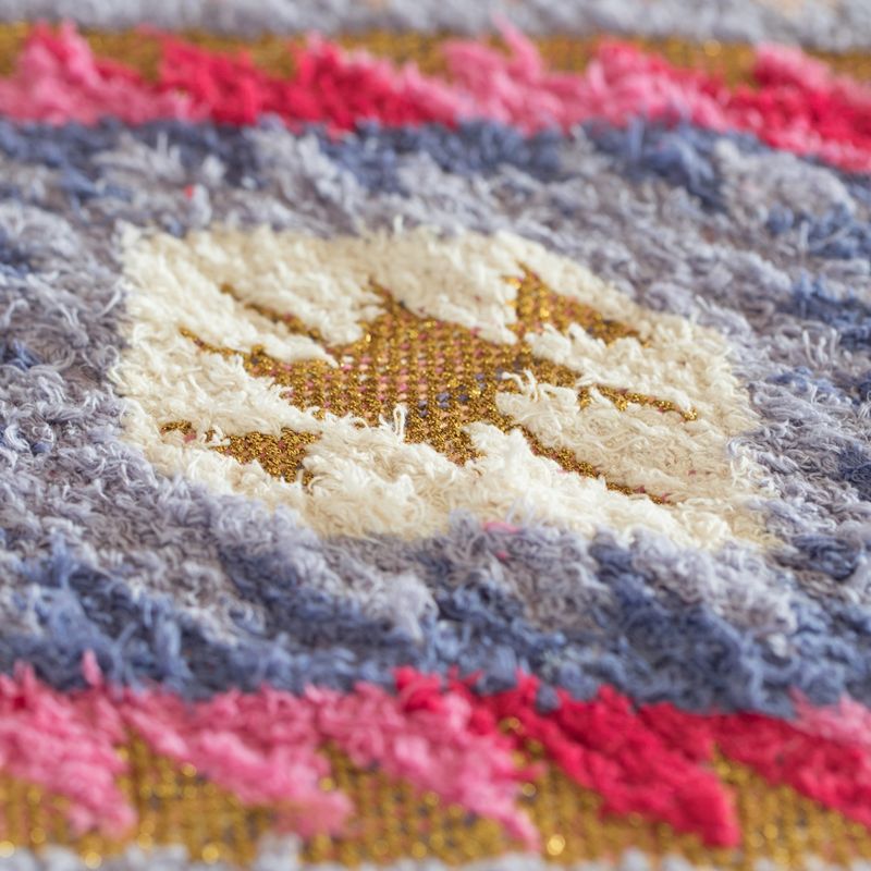 1'10"x1'10" Rectangle Woven Accent Rug Multicolored - DEERLUX